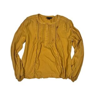 Velvet Heart Mustard Yellow Blouse | Women’s Size L